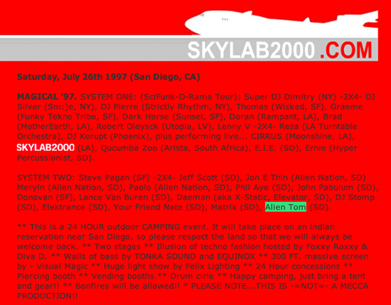 Skylab 2000 and Alien Tom