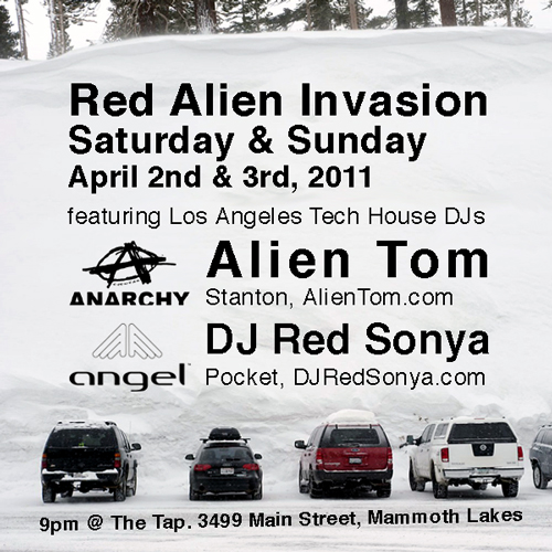Red Alien Invasion Mammoth Tap April 2011
