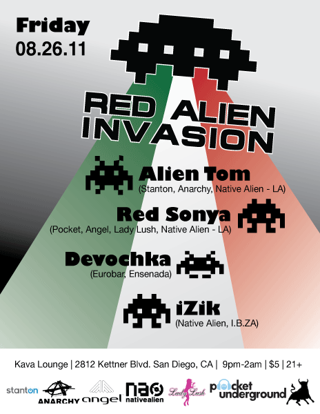 Red Alien Invasion Kava Lounge, August 2011