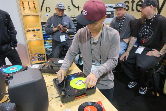 Q-Bert In Action Jesse Dean Design Booth NAMM Show 2018